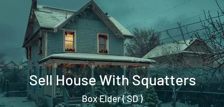  Sell House With Squatters Box Elder ( SD )
